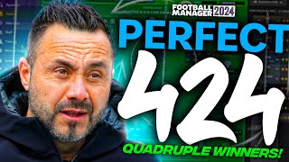 FM24 PERFECT 424 98 WIN RATE  FM24 Tactics  Football Manager 2024 Tactics [upl. by Hedvig751]