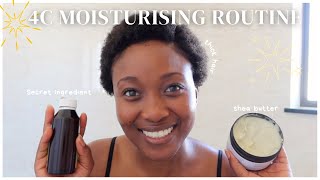 My short 4c Hair Moisturising Routine How to thicken hair with this Oil [upl. by Terrel]