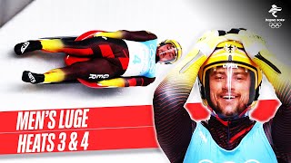 Mens Luge runs 3amp4  Full Replay  Beijing2022 [upl. by Ettennal]