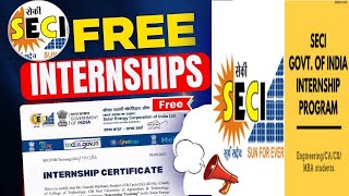 Free Government internship 2024  SECI Internships for Undegraduate amp Postgraduate Students  job [upl. by Ramraj]