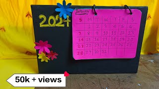 How To Makeing Desk Calendar At Home  DIY Calendar 2024  Paper Calendar Making Idea [upl. by Kurman952]