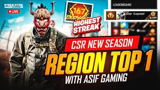 New Season Cs Rank push In Region Top 1 Lobby With Highest Streak Ever 🤯  Garena  Free Fire [upl. by Harold]