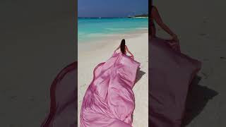 Stunning Flying Dress Photoshoot on Nungwi Beach Zanzibar [upl. by Egnalos]