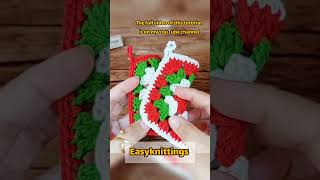 How To Crochet Christmas Stocking  Mini Granny Square Crochet Christmas Stocking [upl. by Eedoj70]