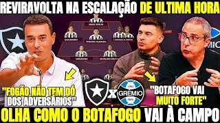 OLHA O QUE ARTHUR JORGE FEZ COM A ESCALAÇÃO DO BOTAFOGO REVIRAVOLTA DE ULTIMA HORA BOTAFOGO HOJE [upl. by Kreit294]