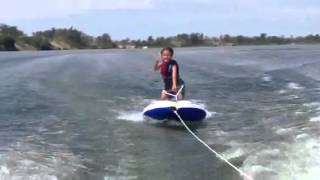 Ez Ski Trainer  Water Skiing How to teach a Child to Water Ski [upl. by Soren827]