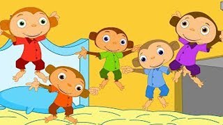 five little monkeys  nursery rhymes  kids songs  rhyme for babies [upl. by Nisior]