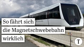 Bei Testfahrt dabei So fährt sich die Magnetschwebebahn wirklich [upl. by Yeorgi]