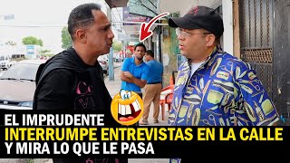 EL IMPRUDENTE INTERRUMPE ENTREVISTA Y MIRA LO QUE LE PASA  LE DAN TREMENDA CARRERA [upl. by Cyndi740]