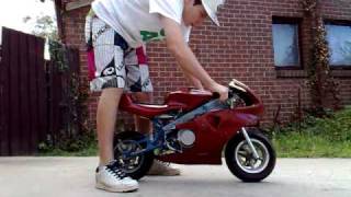 how to start a pocket bike [upl. by Lenoj988]