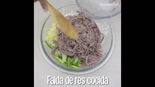 Cómo hacer salpicón de nopales  Receta ligera y fácil  Cocina Vital [upl. by Barnum]