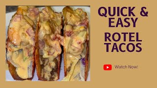 Quick amp Easy Rotel Tacos [upl. by Anirtak]