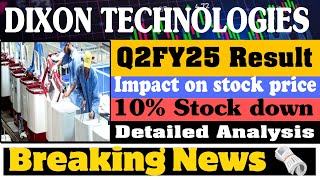 Dixon technologies q2 results  Dixon q2 result ls 2025  Dixon technologies share latest news yt [upl. by Ehr]