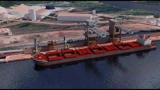 The best quay crane setup for importexport bulk terminal [upl. by Ecienal]