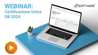 Webinar operativo Certificazione Unica 2024  GBsoftware [upl. by Inan]