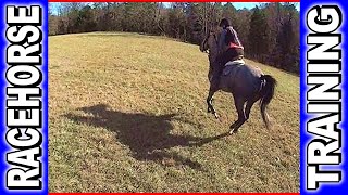 Racehorses Galloping Helmet Camera [upl. by Brost479]