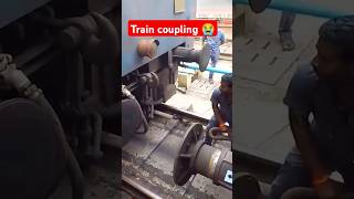 Train Coupling Dangerous Job😯😭viralstop [upl. by Animrelliug]