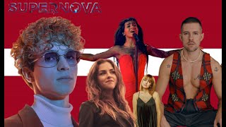 Supernova 2022 My Top 16 with ratings Eurovision Song Contest 2022 Latvia [upl. by Pierpont636]