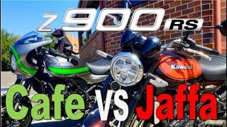 Kawasaki Z900RS comparison with Z900RS Cafe  Black Dog Ride [upl. by Corbin]