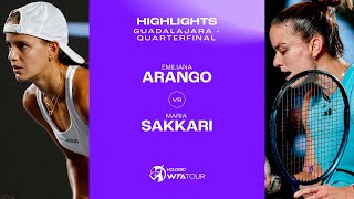 Emiliana Arango vs Maria Sakkari  2023 Guadalajara Quarterfinal  WTA Match Highlights [upl. by Nodnek]