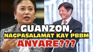 ROWENA GUANZON NAGBAGO NA BIGLANG NAGPASALAMAT KAY PBBM [upl. by Inaliel22]