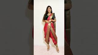 dhoti saree drapesareedrapping saree rekhamishra [upl. by Egreog]