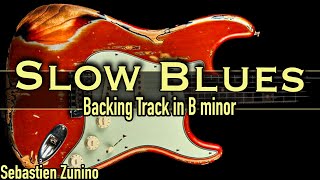 Trouble Slow Blues Backing Track in B minor SZBT 1045 [upl. by Tatianas]