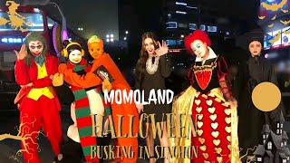 MOMOLAND 모모랜드 concert on 🎃HALLOWEEN🎃 Busking in sinchon  halloween [upl. by Boulanger604]