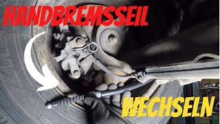 VW T4  🔧 Handbremse ohne Funktion  Bremsseil wechseln II Change handbrake cable 🔧 [upl. by Anirdna]