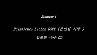 Schubert  Heimliches Lieben D922 은밀한 사랑 Accompaniment [upl. by Girardi808]