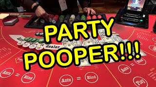 ULTIMATE TEXAS HOLD EM in LAS VEGAS PARTY POOPER [upl. by Eliam]