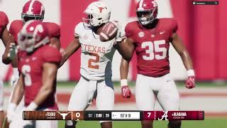 Texas Longhorns vs Alabama Crimson Tide  Road to CFP  College Football 25 Xbox Series X [upl. by Solana]