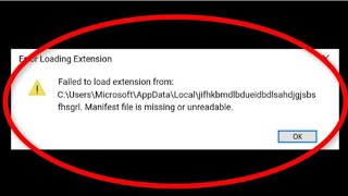 failed to load extension from cusersAccerPCAstoreui manifest file is missing or unreada [upl. by Gnouhp]