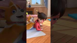 Dog and little boy  funny moment shortfeed shorts searchfeed viral youtubeshorts cartoon [upl. by Wetzell]