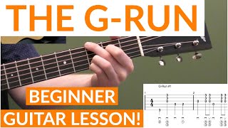 The GRun  Beginner Bluegrass Guitar Lesson With Tab [upl. by Kelula]