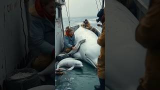 A touching story about a sailor rescuing a mother whale that gave birth on the deck of a ship [upl. by Akired]