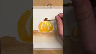 Easy Watercolor Pumpkin to JackoLantern Transformation 🎃✨ [upl. by Anwahsed]