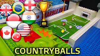 Marble Soccer countryballs friendly 5 tournament 2023 by Fubecas Marble Runs [upl. by Nnahgem922]