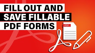 How to Fill amp Save Fillable Forms in Adobe Acrobat Reader PRO [upl. by Aik]