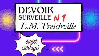 DEVOIR DE NIVEAU N°1 CORRIGE LMTreichville  ABIDJAN [upl. by Ellenohs564]