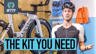 All The Kit You Need For A Triathlon In Under 5 Minutes [upl. by Anelehs]