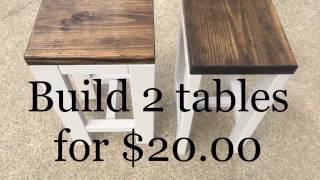 DIY  How to make 2 tables for 2000  Living room end tables [upl. by Osyth]