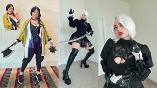 2B nier automata 🤖and Gyomei Himejima demon slayer cosplay 😁 OTAKON 2024 anime convention Vlog 🥰 [upl. by Laira996]