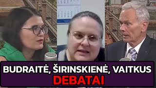 VISI TYČIOJAS IŠ MENKAPROČIO VAITKAUS DEBATAI Budraitė ŠIrinskienė ir Vaitkus  Karalius Reaguoja [upl. by Llenwahs794]