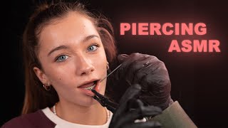 ASMR  EAR PIERCING [upl. by Albin]