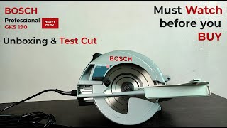 Unboxing BOSCH GKS 190 circular saw and test cut  2021 [upl. by Rozina897]