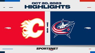 NHL Highlights  Flames vs Blue Jackets  October 20 2023 [upl. by Isyed368]