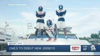 FAU football unveils new jersey [upl. by Beera]