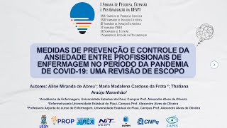 VídeoPôster I Semana de Pesquisa Extensão e PósGraduação da UESPI  Aline Miranda de Abreu [upl. by Adnicaj]