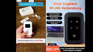 【Superstarkes Signal ohne Verzögerung】Weltweit einsetzbares tragbares WLAN [upl. by Ashlin581]